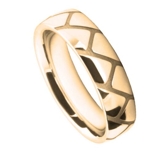 6mm Wedding Ring W7500 | Gents Pattern - Laser Engraving Wedding Ring